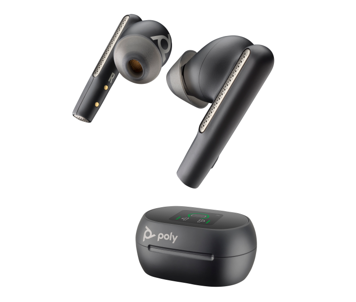 Voyager Free60  UC Carbon Black Hero Earbuds with Touchscreen Charge Case JPG M1676942